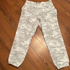 Calvin Klein white and gray camo pants